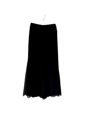 Women's Alex Evenings Black Pants with Sheer Overlay Formal Black Tie Size XL